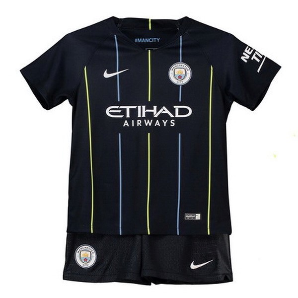 Manchester City Trikot Auswarts Kinder 2018-19 Blau Fussballtrikots Günstig